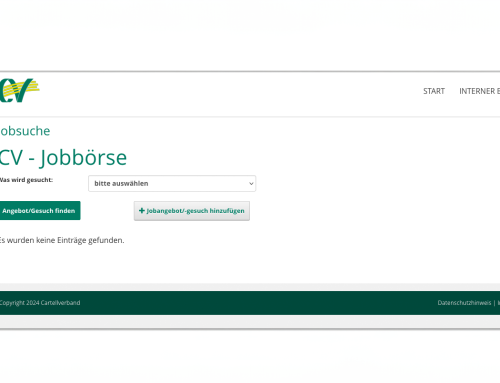 Interne Jobbörse ist online